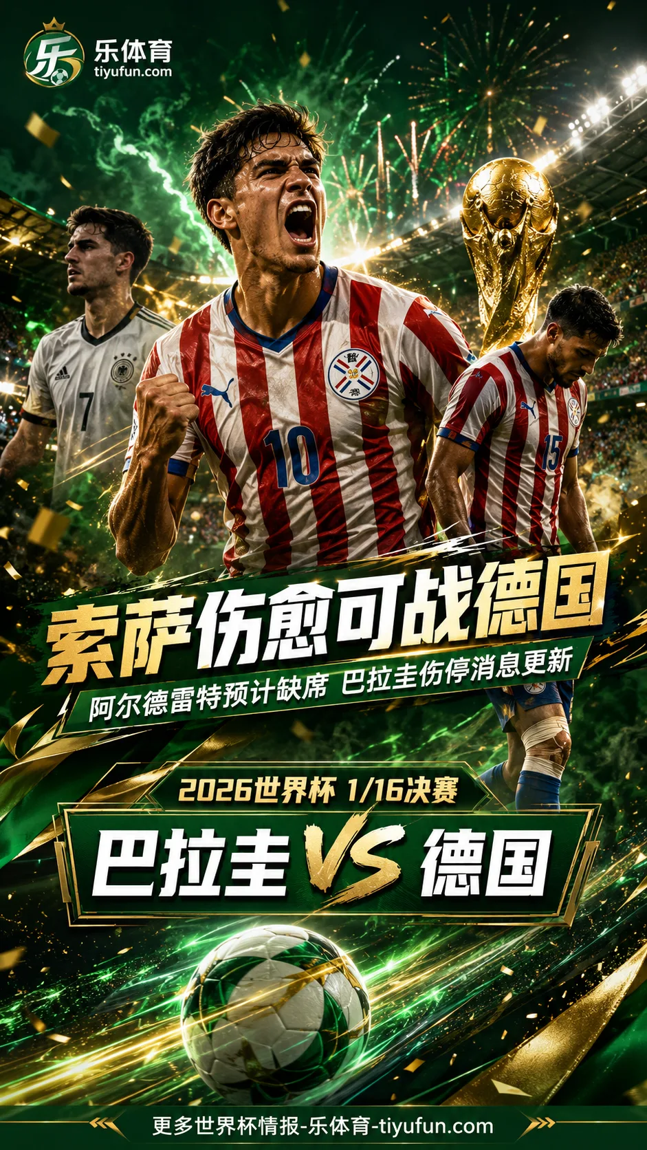 巴媒：2026世界杯德国vs巴拉圭，索萨伤愈可用阿尔德雷特预计缺席