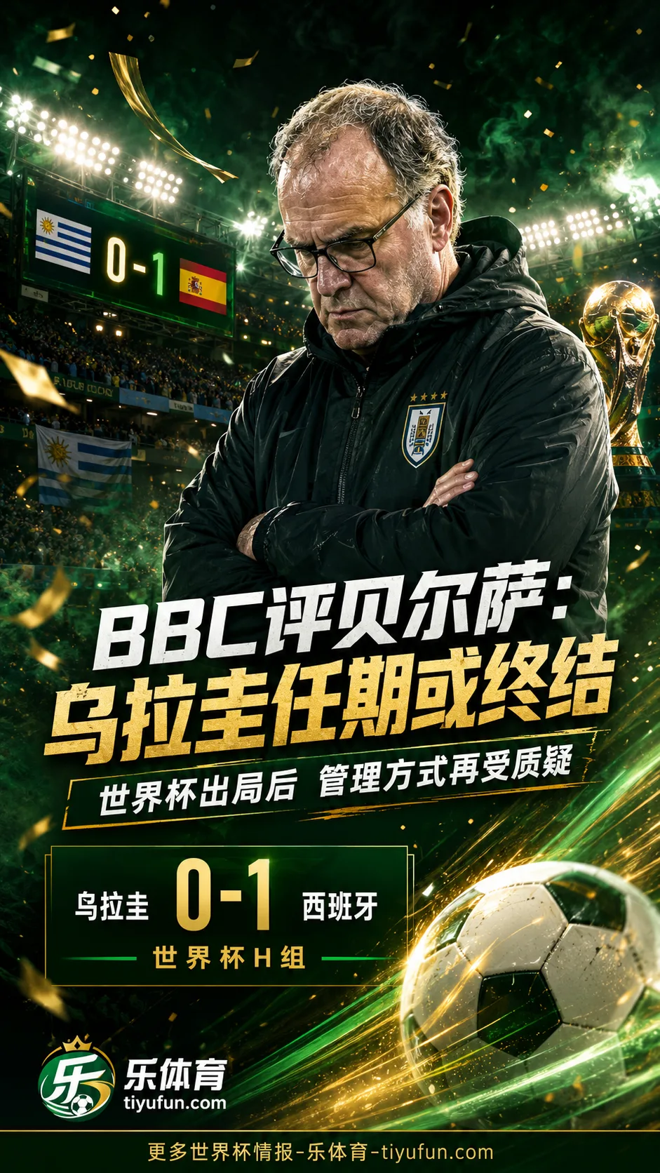 BBC评贝尔萨：乌拉圭世界杯出局后任期或终结，管理方式再受质疑