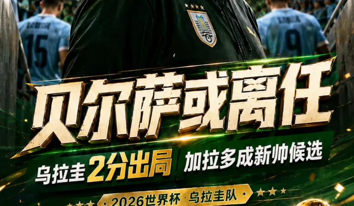 贝尔萨或离任，乌拉圭2026世界杯2分出局后加拉多成新帅热门