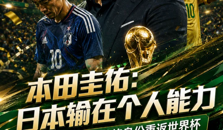 本田圭佑复盘日本队出局：2026世界杯1-2负巴西，差距仍在个人能力