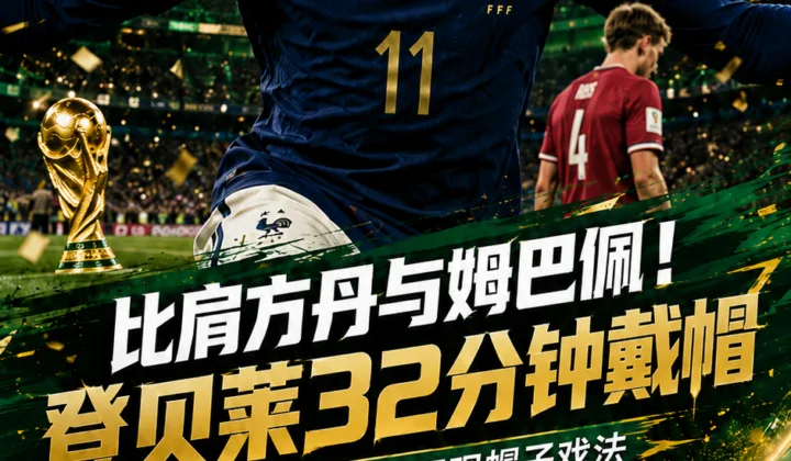 比肩方丹与姆巴佩！登贝莱32分钟戴帽，法国队世界杯再现帽子戏法