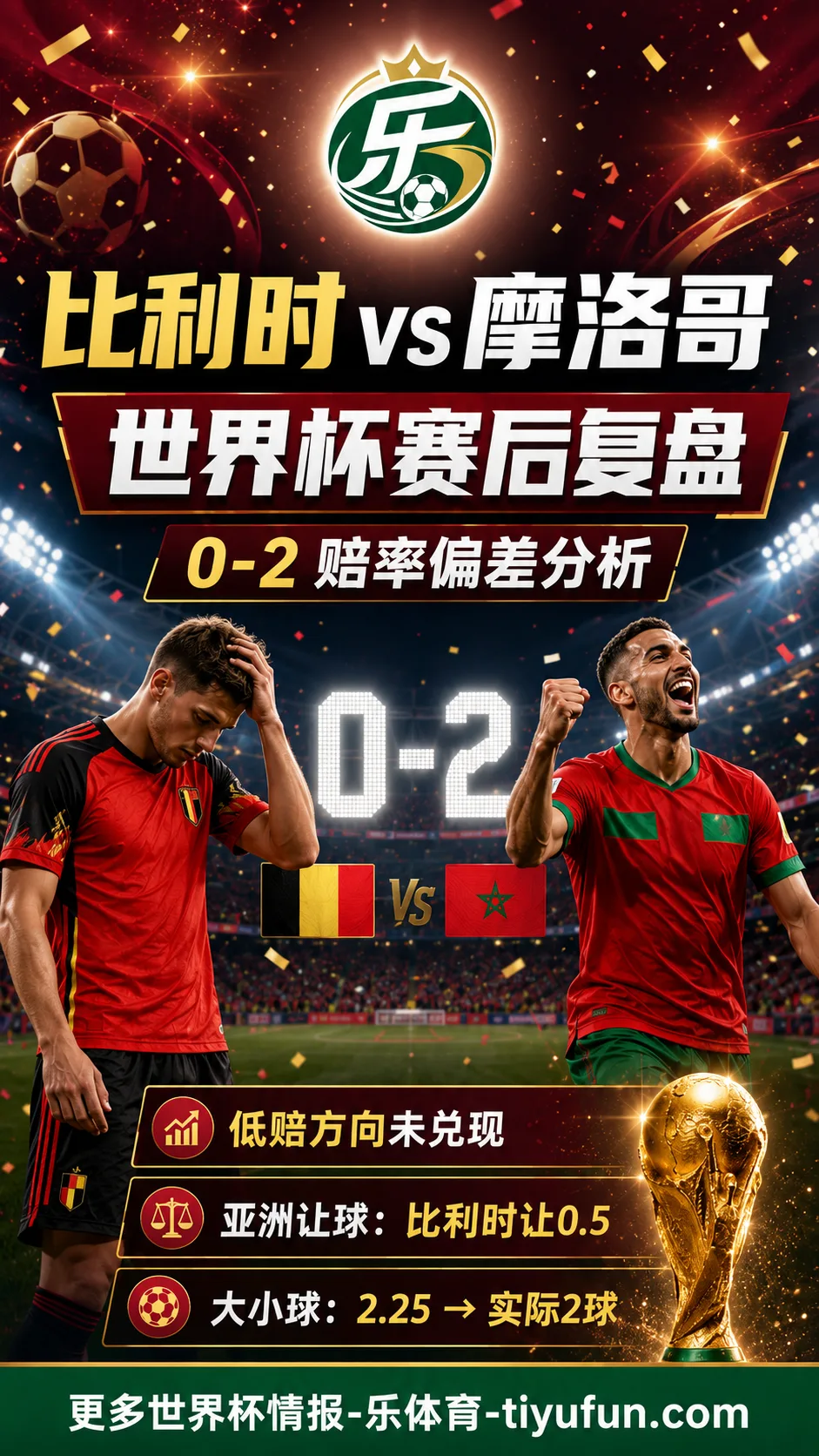 比利时vs摩洛哥世界杯赛后复盘:0-2赔率偏差分析