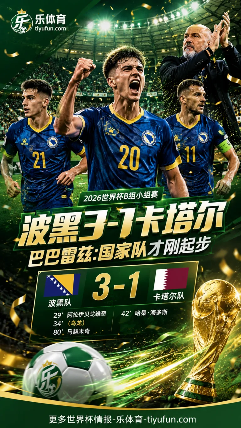 波黑主帅：国家队才刚起步，2026世界杯3-1胜卡塔尔出线在望