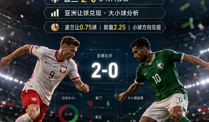 波兰vs沙特阿拉伯世界杯盘口复盘：亚洲让球兑现与大小球分析