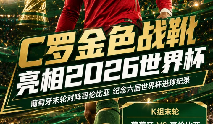 C罗金色战靴亮相2026世界杯，葡萄牙队末轮对阵哥伦比亚