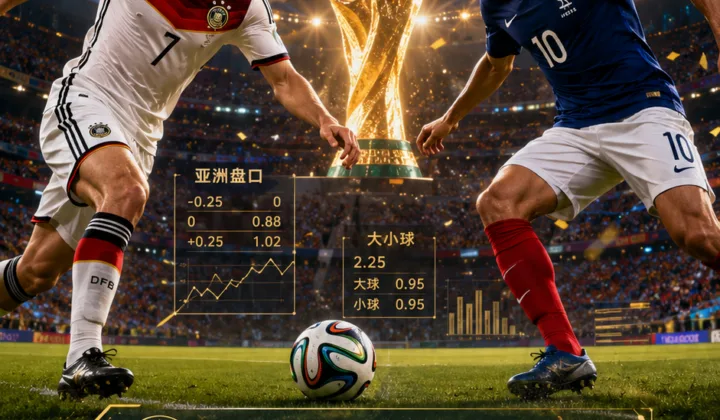 德国vs法国世界杯盘口复盘：亚洲让球兑现与大小球分析