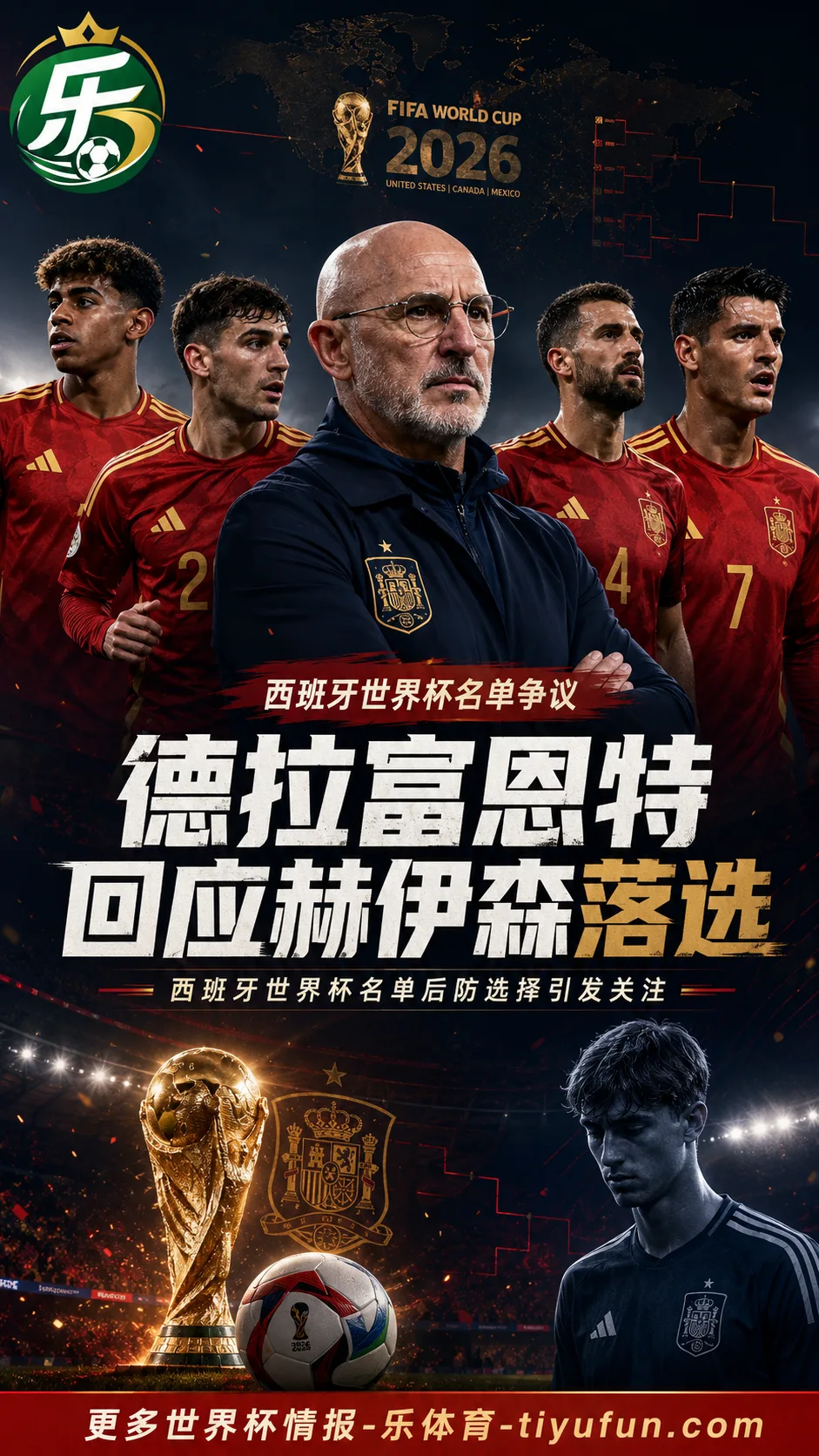 德拉富恩特回应赫伊森落选:西班牙2026世界杯名单后防选择引发讨论
