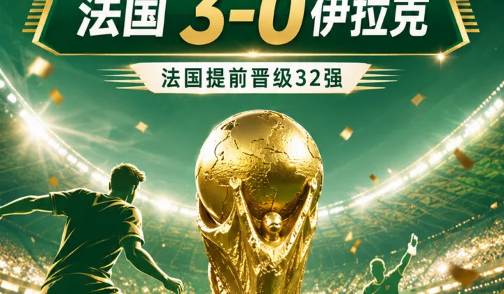 德尚16胜追平舍恩，法国队3-0伊拉克提前晋级