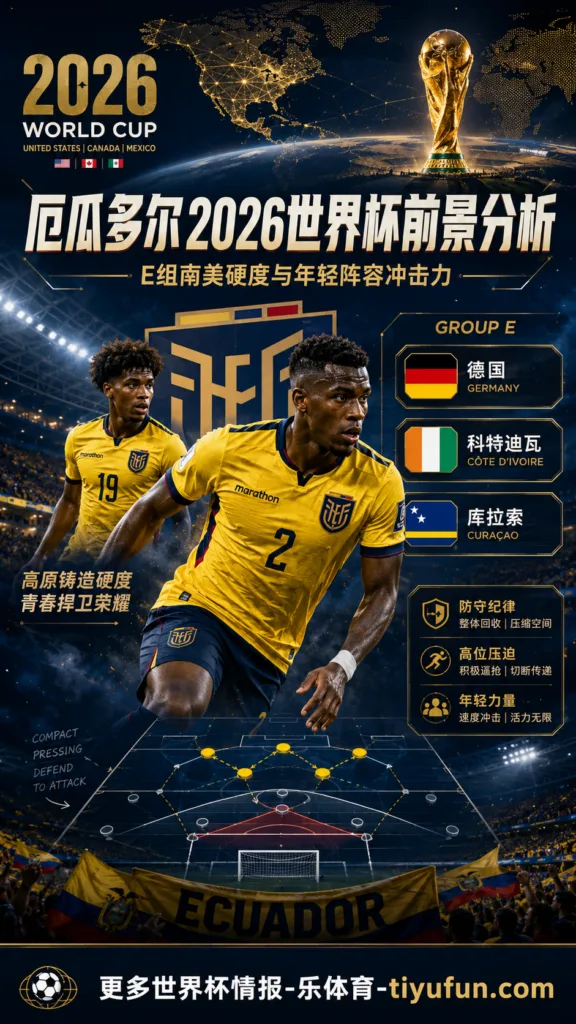 厄瓜多尔2026世界杯前景分析：E组南美硬度与年轻阵容冲击力