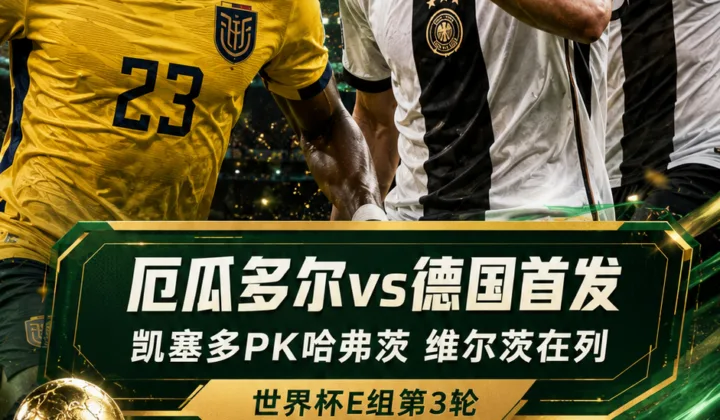 厄瓜多尔vs德国首发：凯塞多PK哈弗茨，维尔茨穆西亚拉在列