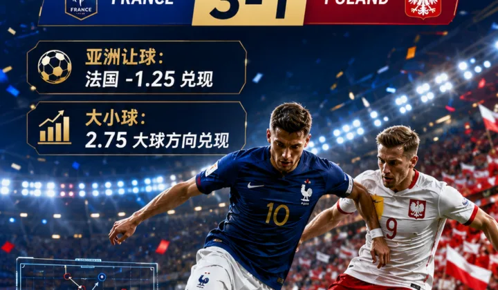 法国vs波兰世界杯盘口复盘：亚洲让球兑现与大小球分析