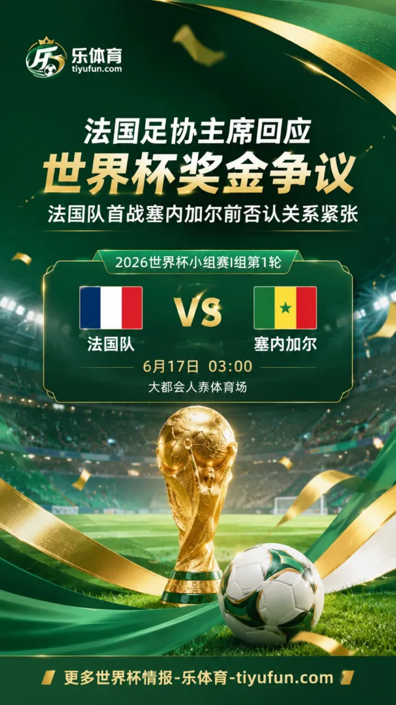法国足协主席回应世界杯奖金争议：法国队首战塞内加尔前否认关系紧张