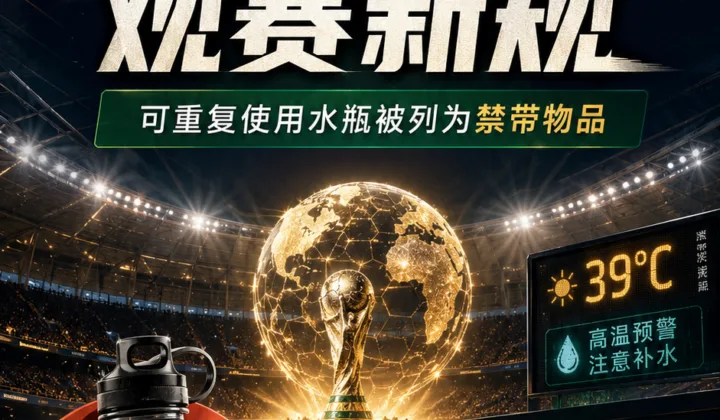 FIFA更新2026世界杯场馆规则：可重复使用水瓶被列为禁带物品