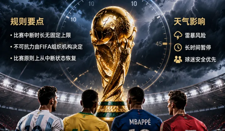 FIFA规则未设固定中断上限，2026世界杯或面临极端天气延误考验