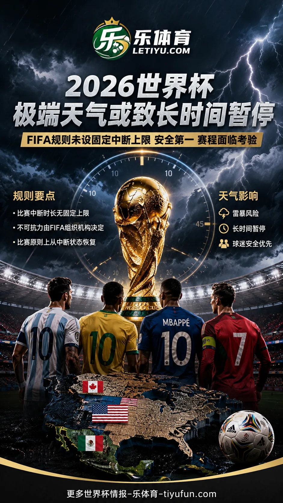 FIFA规则未设固定中断上限，2026世界杯或面临极端天气延误考验