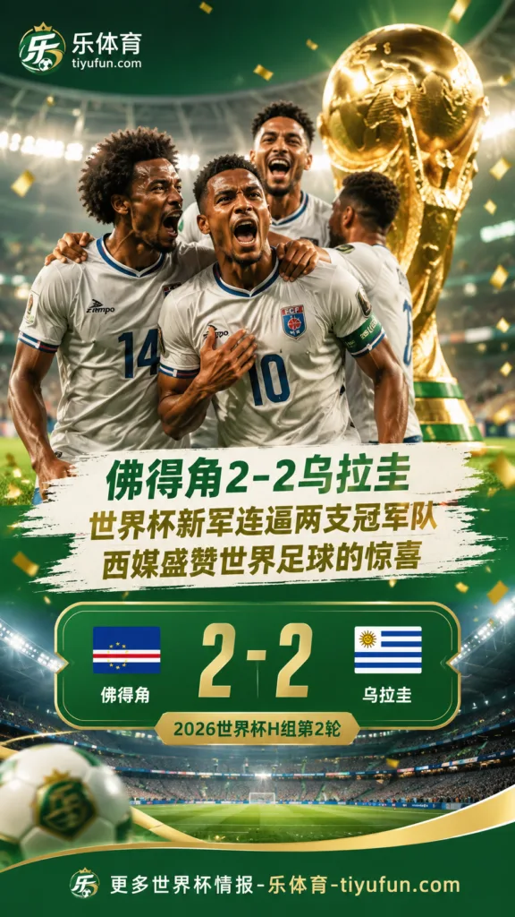 佛得角2-2乌拉圭成2026世界杯惊喜，西媒盛赞世界杯新军连续逼平冠军队
