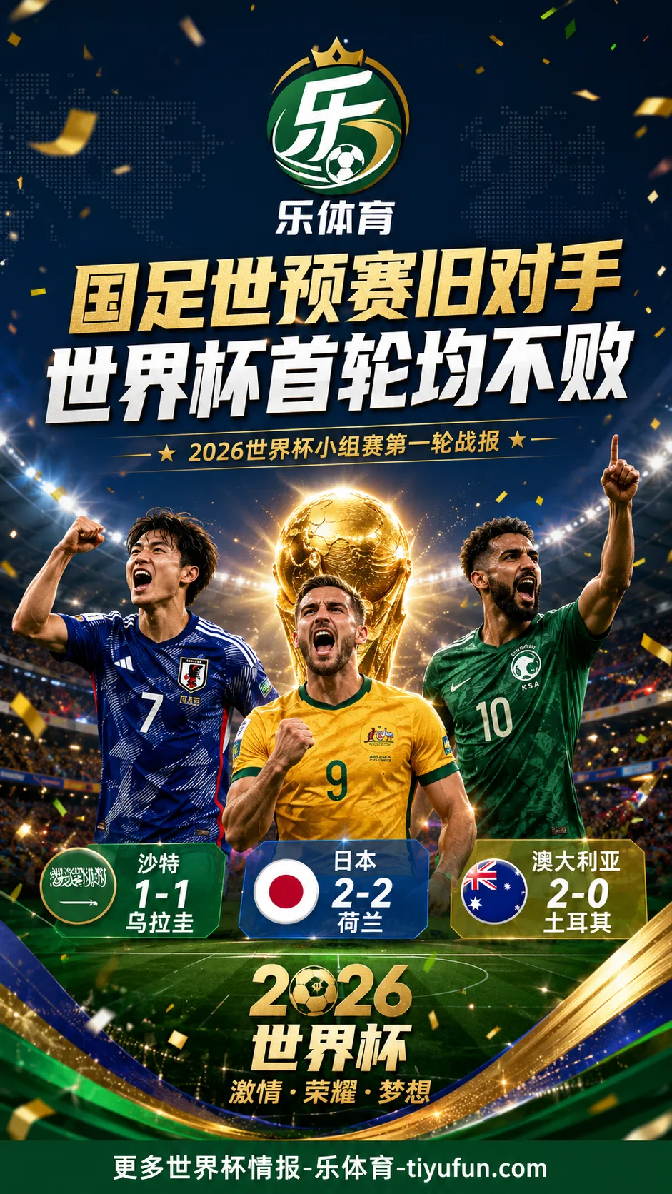 国足世预赛旧对手集体抢分：日本、澳大利亚、沙特2026世界杯首轮均不败
