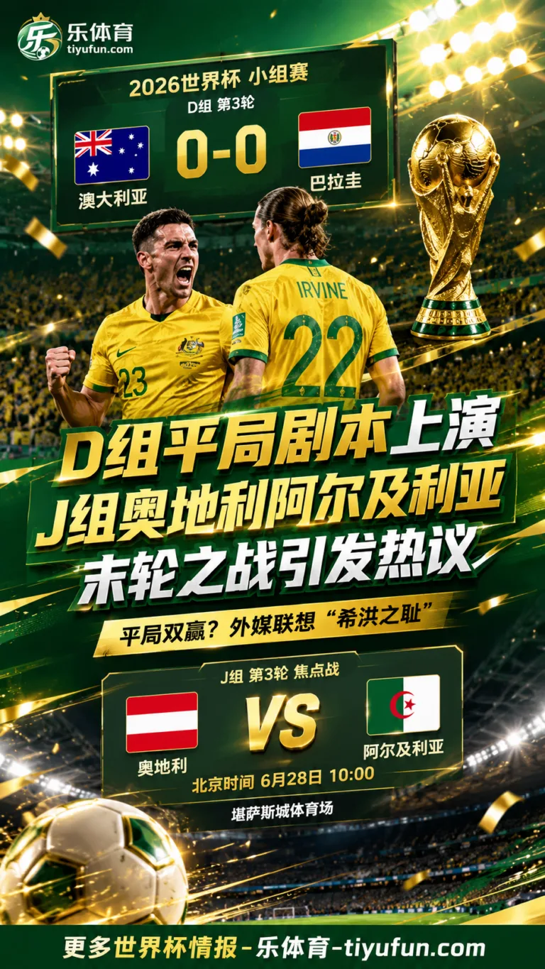 还有一场“默契球”？2026世界杯J组奥地利阿尔及利亚形势引热议