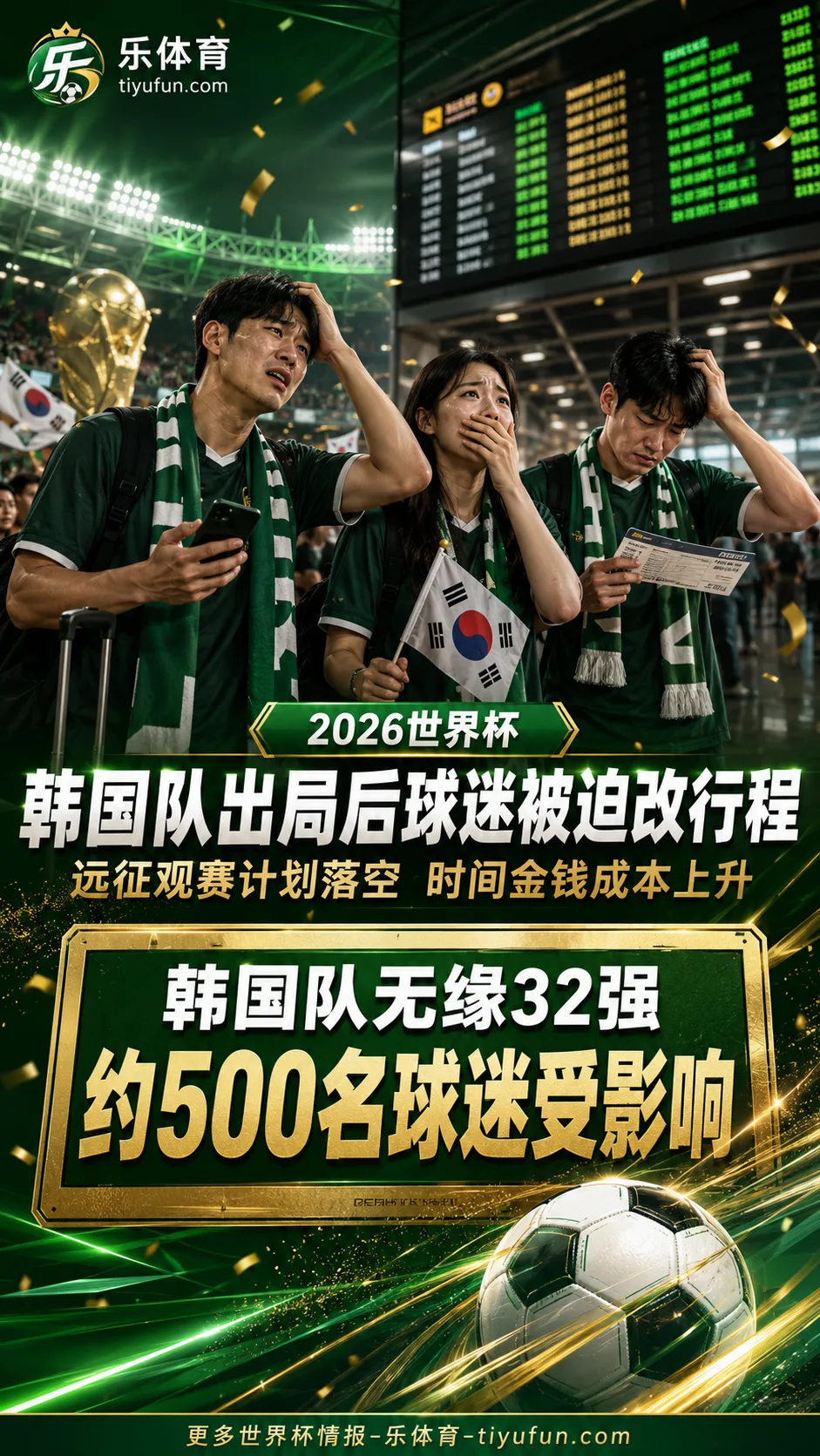 韩国队世界杯出局引连锁反应：远征球迷被迫改行程，时间金钱双重受损