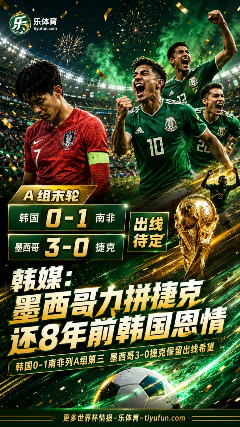 韩媒：墨西哥3-0捷克像还8年前人情，韩国仍留世界杯出线希望