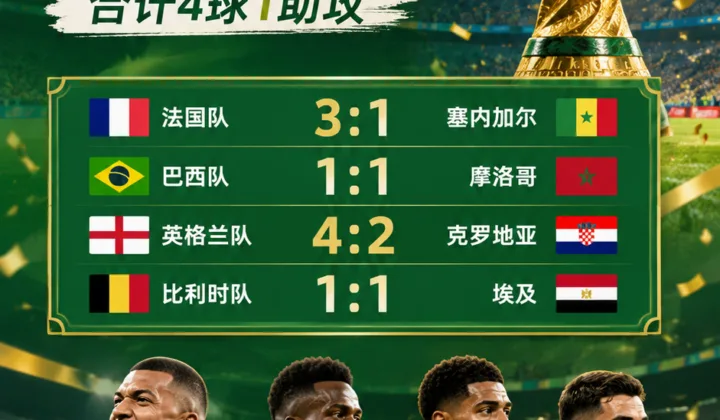 皇马球员闪耀2026世界杯首轮：姆巴佩双响，合计4球1助攻
