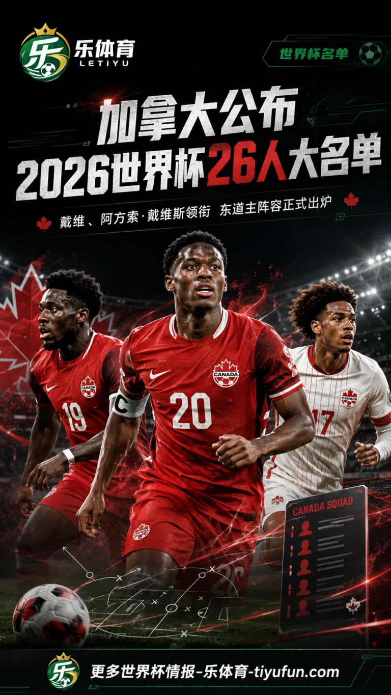 加拿大公布2026世界杯名单：阿方索·戴维斯、乔纳森·戴维领衔26人阵容