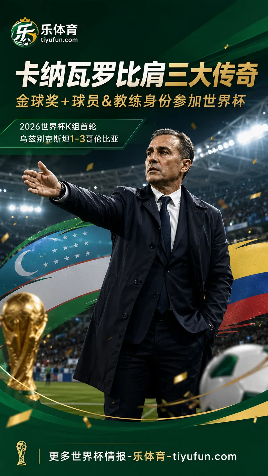 卡纳瓦罗亮相2026世界杯：以球员和主教练身份参赛，比肩三大金球传奇