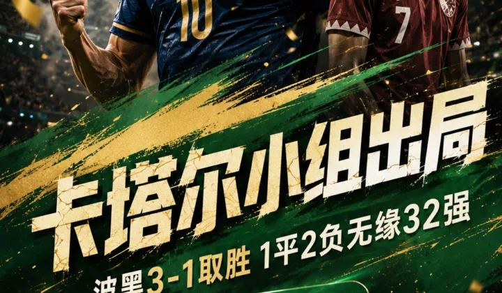 卡塔尔1平2负无缘32强，成2026世界杯第6支出局队