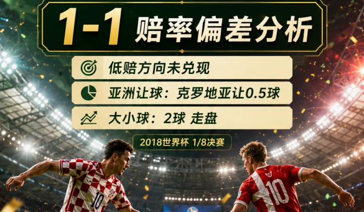 克罗地亚vs丹麦世界杯赛后复盘：1-1赔率偏差分析