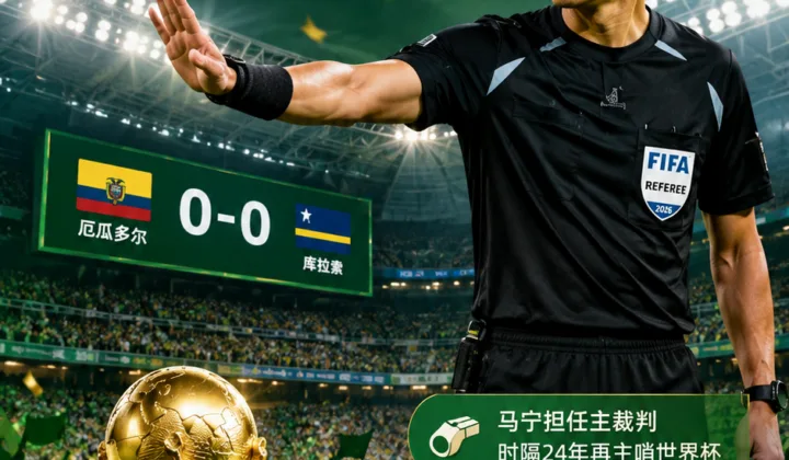 马宁主哨2026世界杯成热点：时隔24年，中国裁判再响世界杯哨音