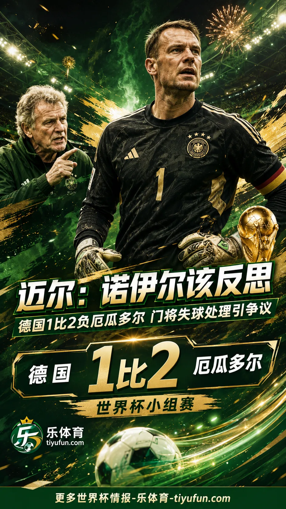 迈尔点名诺伊尔该反思：德国队1比2负厄瓜多尔后，世界杯门将争议升温