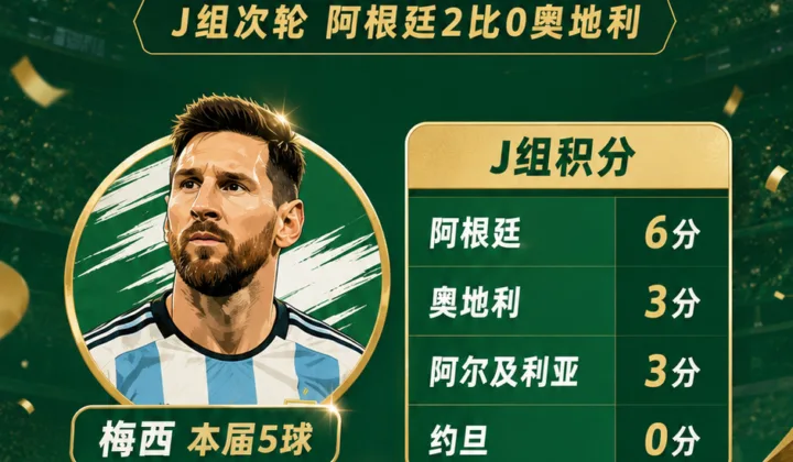 梅西包揽阿根廷前两轮5球，2026世界杯J组两连胜提前出线