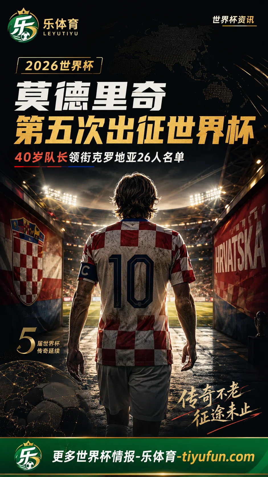 莫德里奇入选克罗地亚2026世界杯名单 40岁队长第五次出征世界杯
