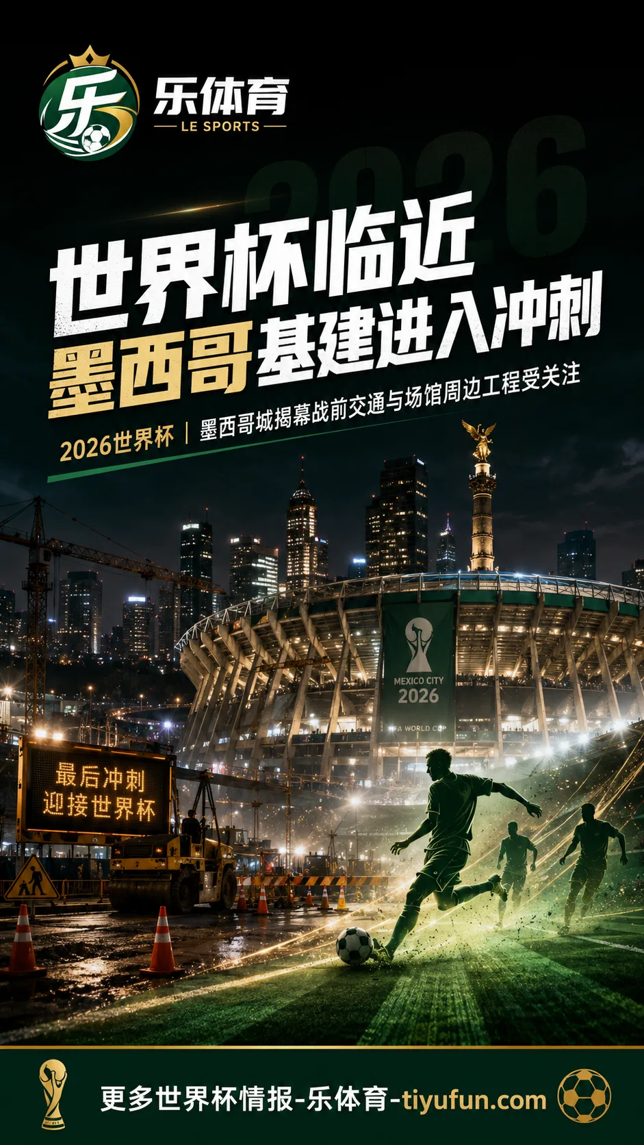 墨西哥城世界杯配套工程进入冲刺阶段，揭幕战交通保障受关注