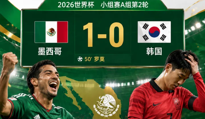 墨西哥队1-0击败韩国队，成2026世界杯首支出线球队