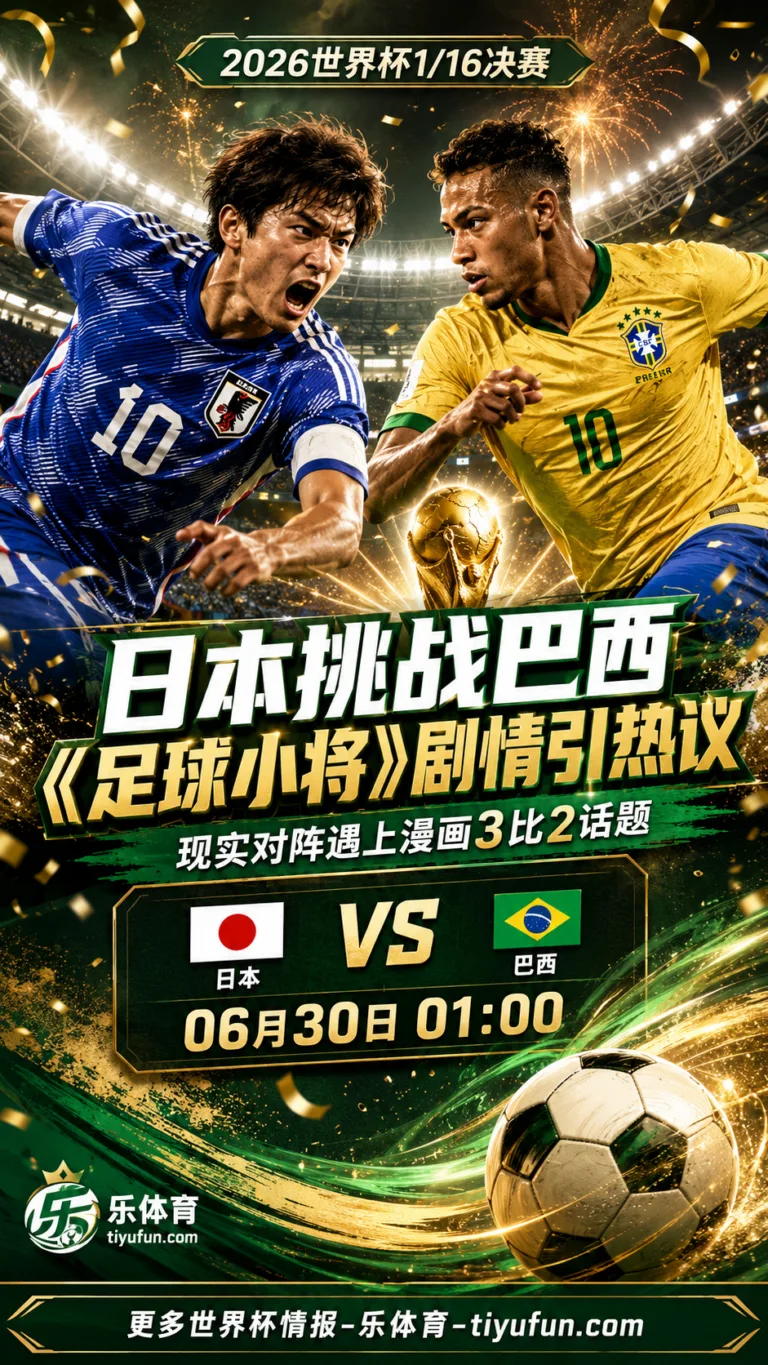 能成为现实吗？2026世界杯日本队将战巴西队，《足球小将》3-2剧情引发热议