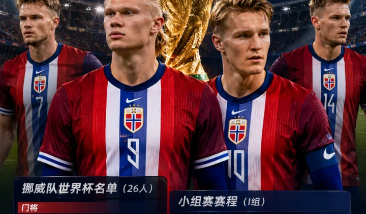 挪威26人世界杯名单赴美备战：哈兰德、厄德高领衔冲击2026世界杯