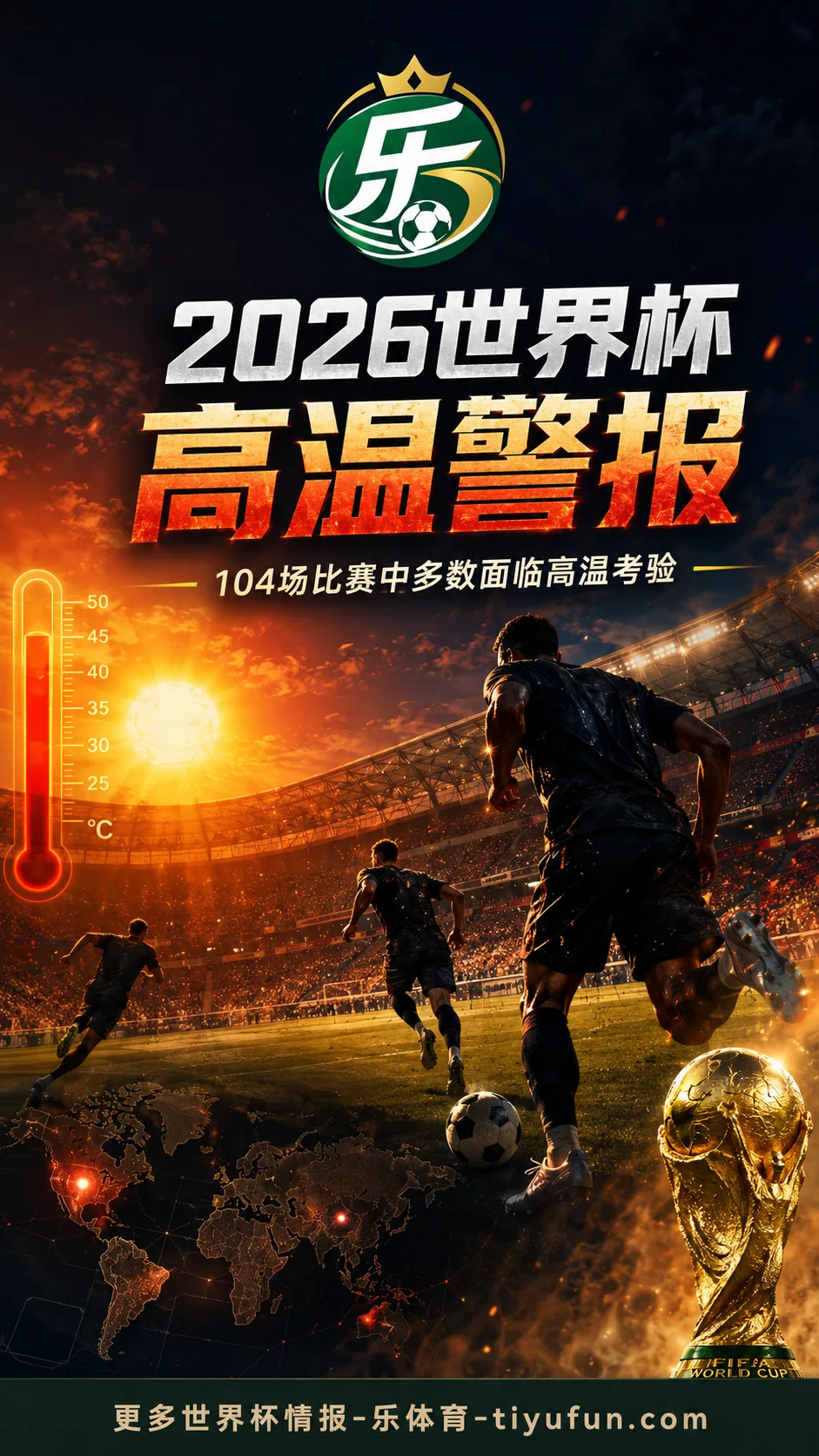气候变化推高2026世界杯高温风险，104场比赛中的多数场次面临考验