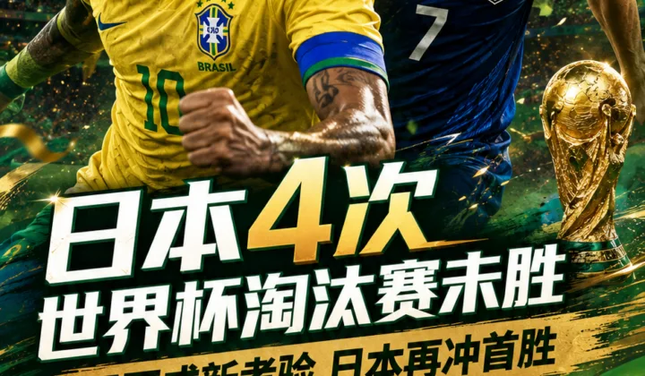 日本4次世界杯淘汰赛未胜，2026世界杯1/16决赛挑战巴西
