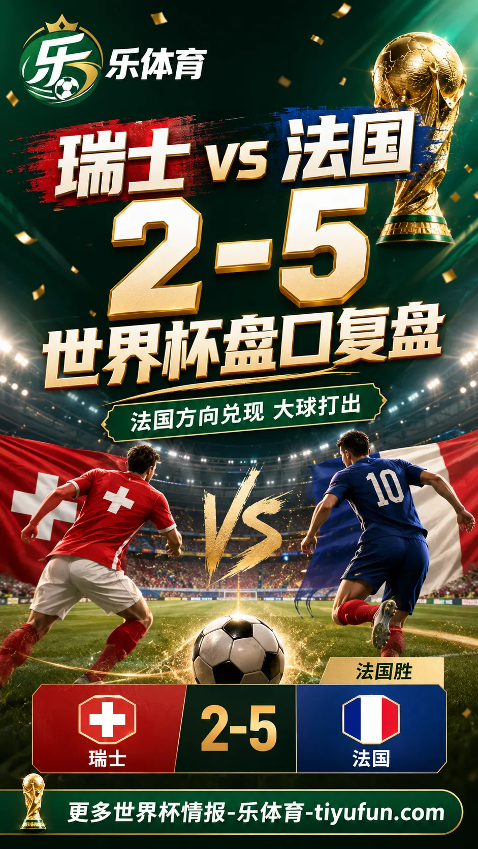 瑞士vs法国世界杯盘口复盘:亚洲让球兑现与大小球分析
