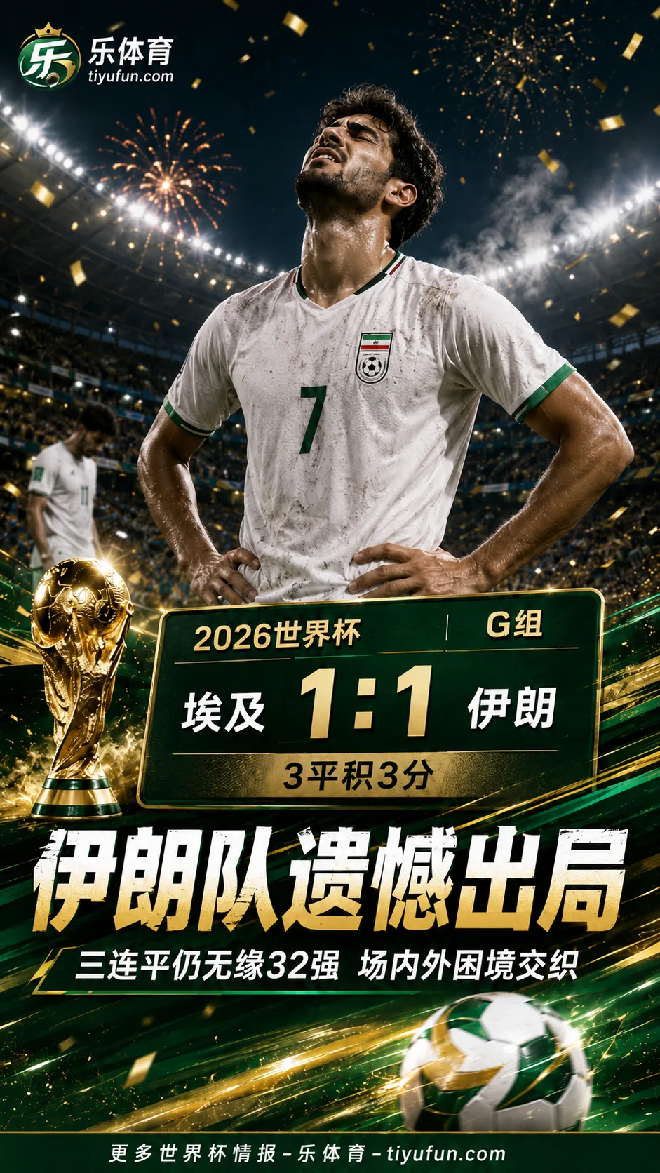 深度：赛场内外困境交织，伊朗队三连平仍无缘2026世界杯32强