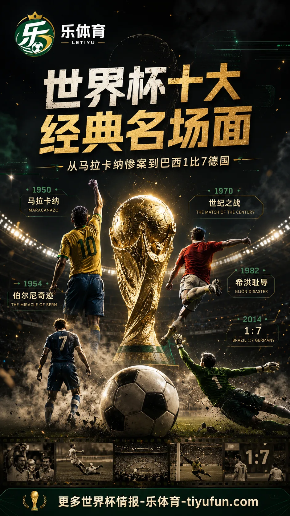 世界杯经典比赛回顾:从马拉卡纳惨案到巴西1-7德国,十场名局写进足球史