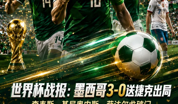 世界杯战报：查韦斯、基尼奥内斯、菲达尔戈破门，墨西哥3-0送捷克出局