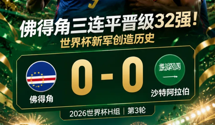 世界杯战报：拉罗斯失良机，佛得角0-0闷平沙特小组第二出线