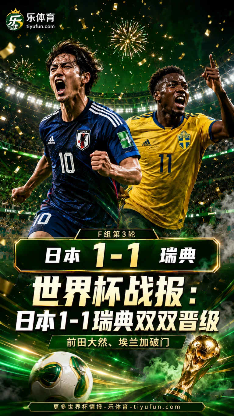 世界杯战报：日本1-1瑞典双双晋级，前田大然埃兰加破门