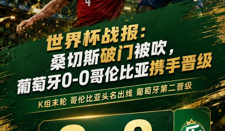 世界杯战报：桑切斯破门被吹，葡萄牙0-0哥伦比亚携手晋级