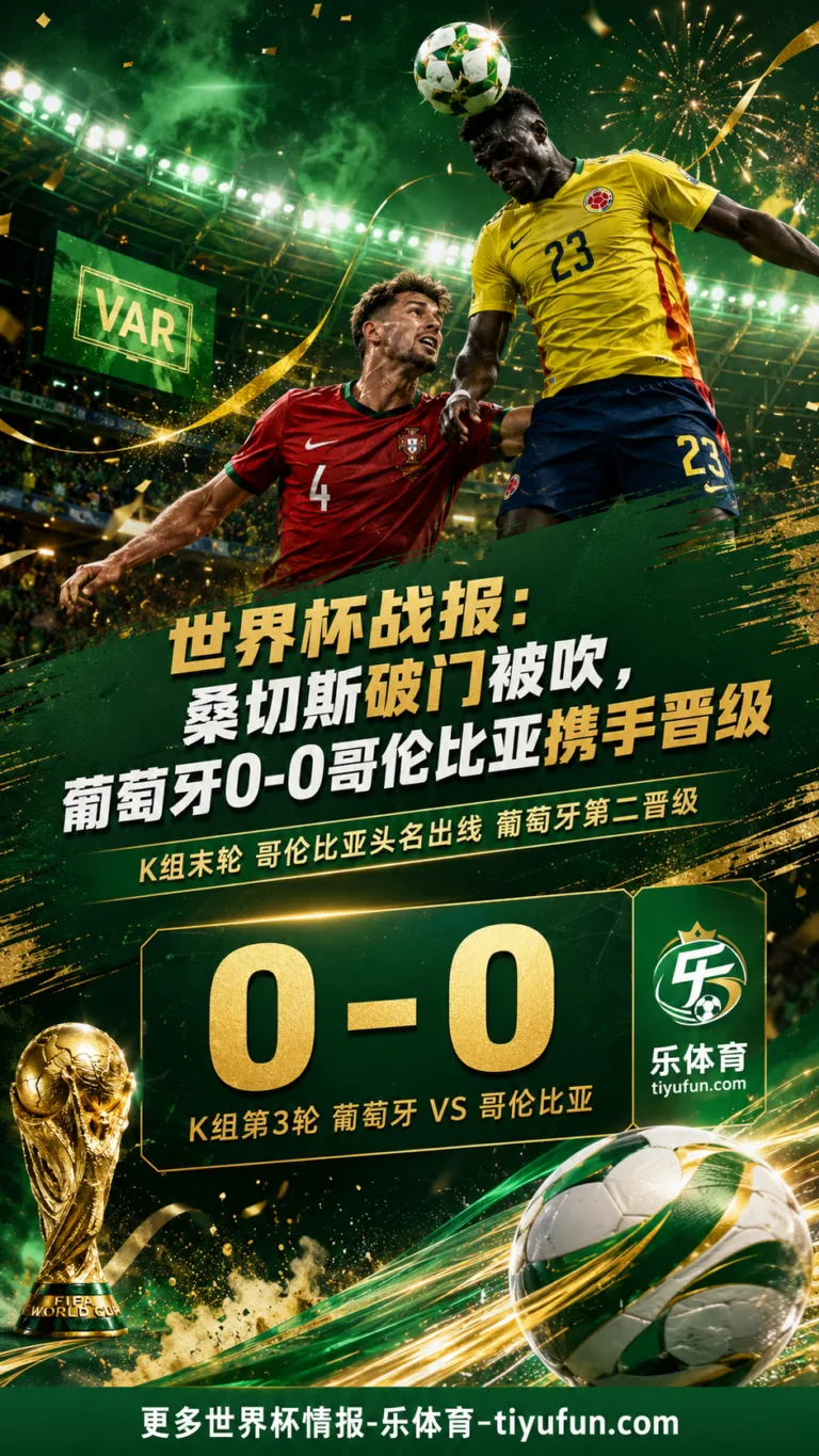 世界杯战报：桑切斯破门被吹，葡萄牙0-0哥伦比亚携手晋级