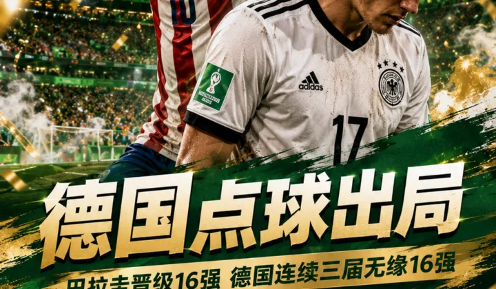 世界杯战报：德国点球3-4不敌巴拉圭，连续三届无缘16强
