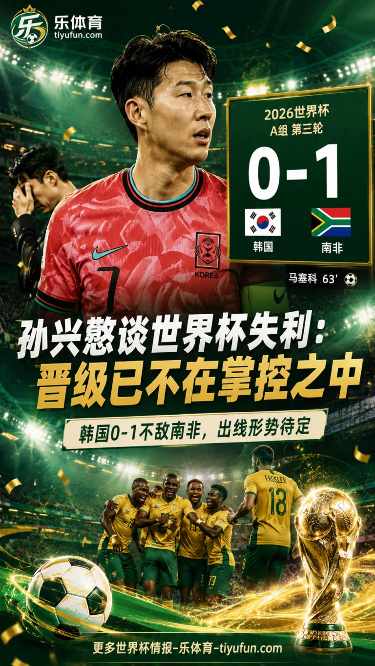 孙兴慜谈2026世界杯韩国失利：晋级已不在掌控之中