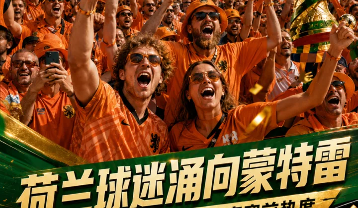 太壮观了！荷兰球迷涌向蒙特雷，橙色助威团点燃世界杯淘汰赛